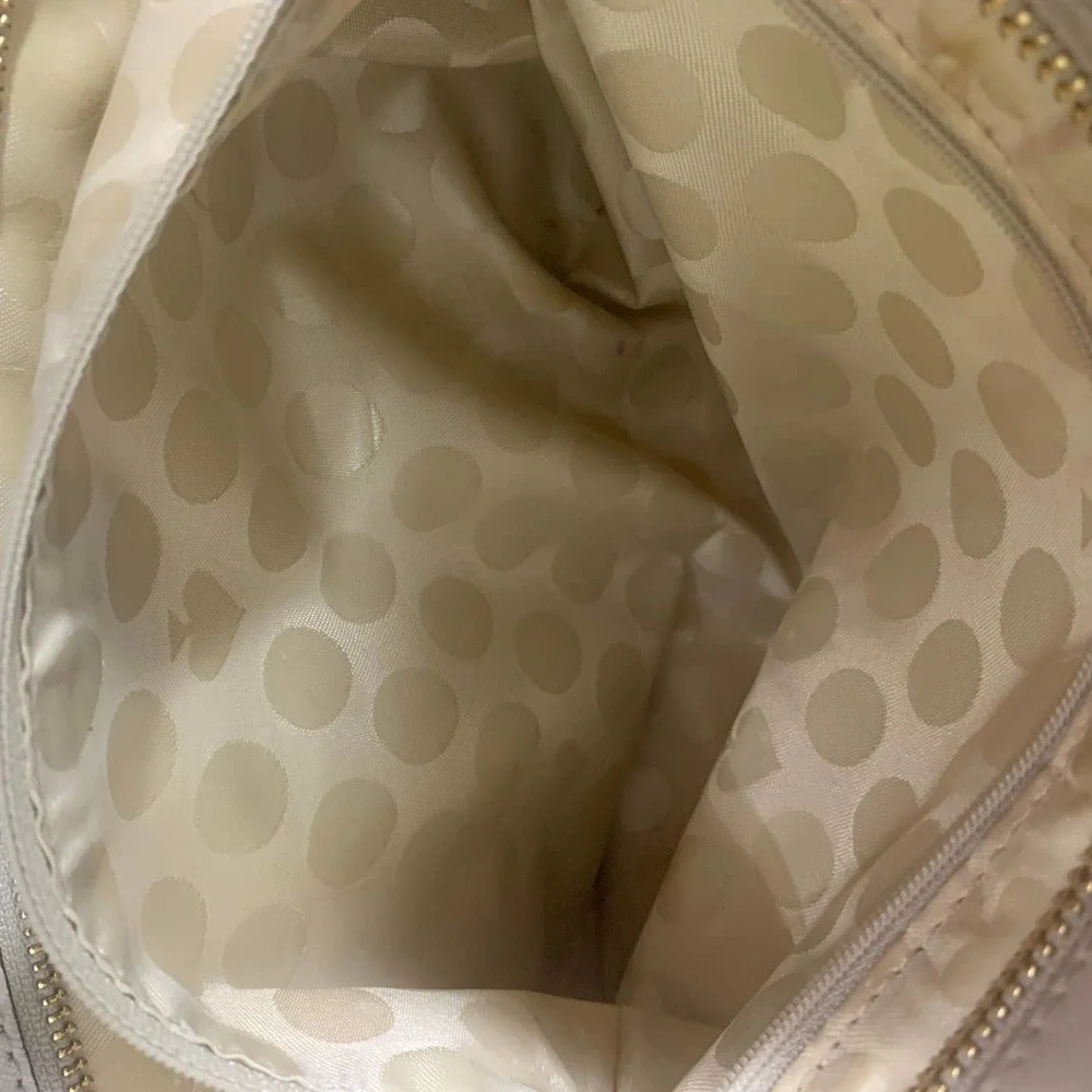 Kate Spade Womens Tote Bag Gray Cow Leather Harmony‎ Lined Shoulder Pockets